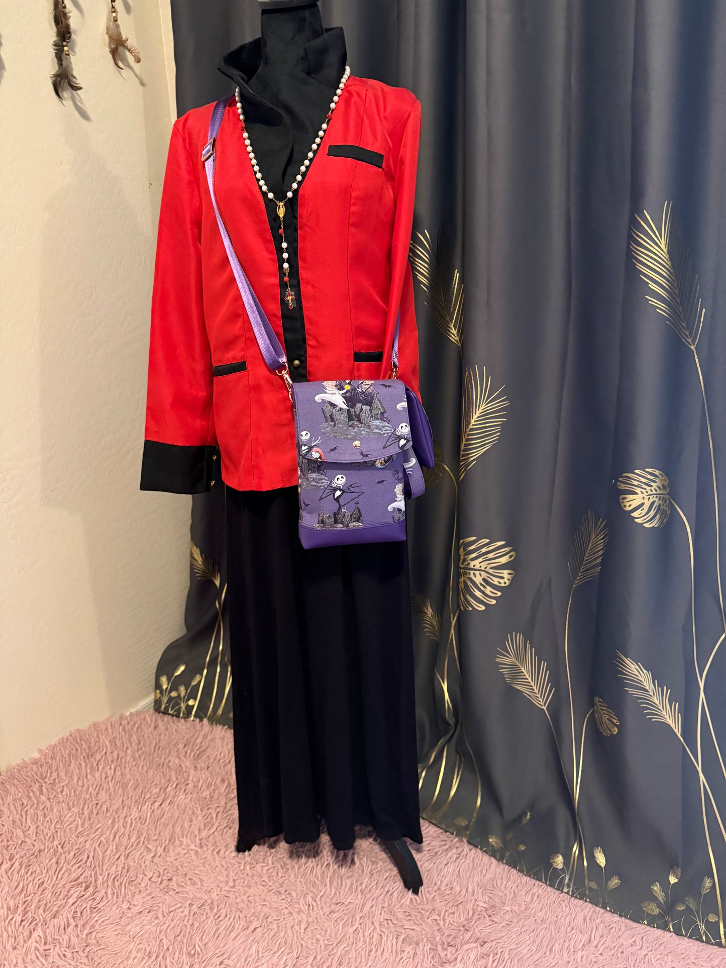 Spooky Town Handmade Halloween Crossbody Bag