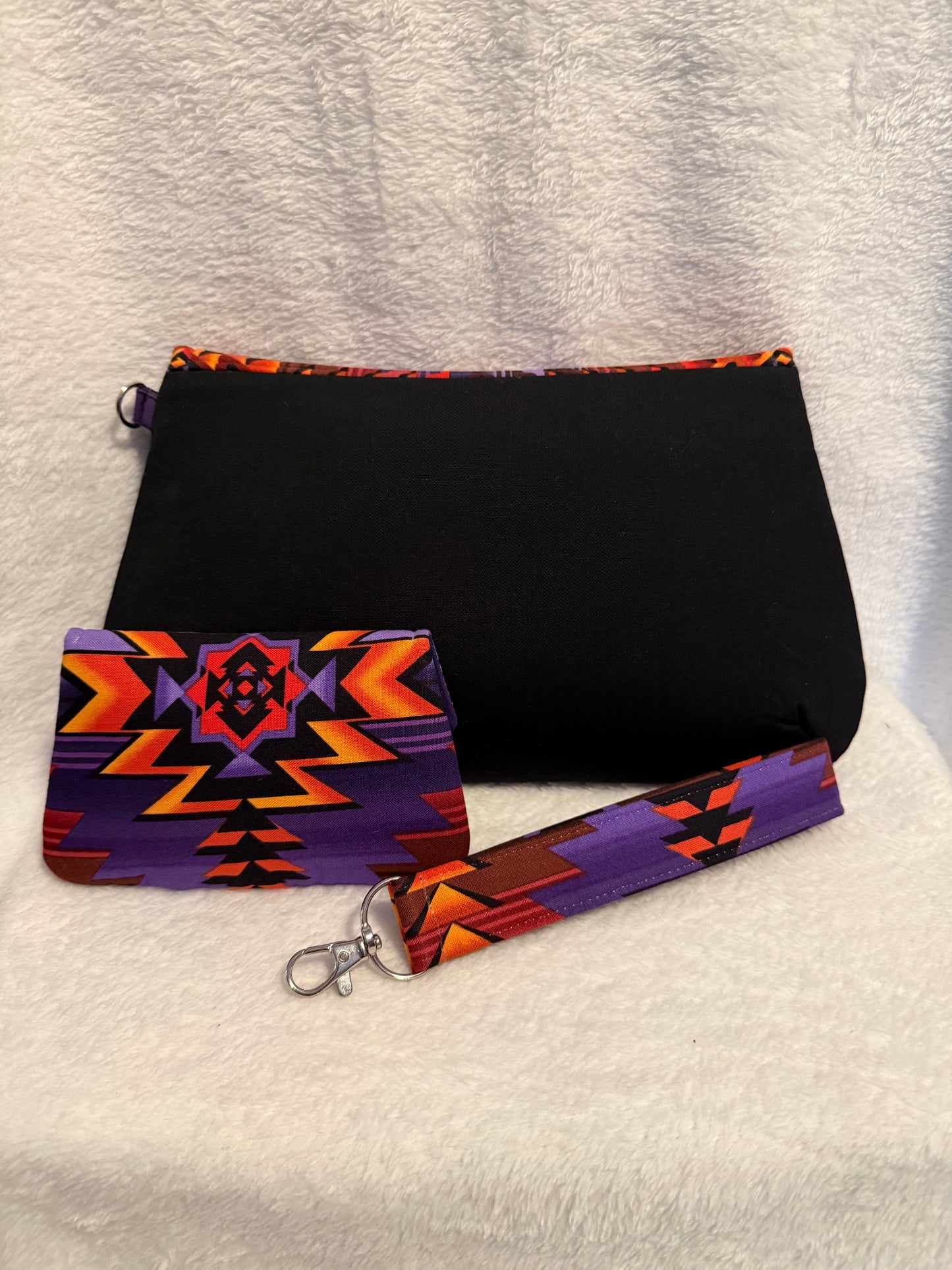 Tribal Glow Handmade Clutch & Wristlet Set