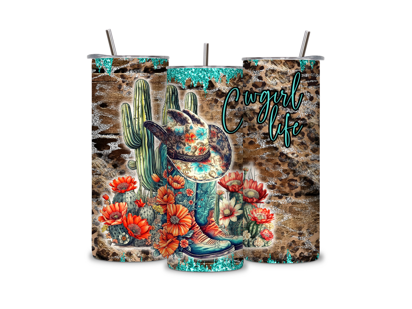 Cowgirl Life 20 oz Skinny Tumbler Stainless Steel