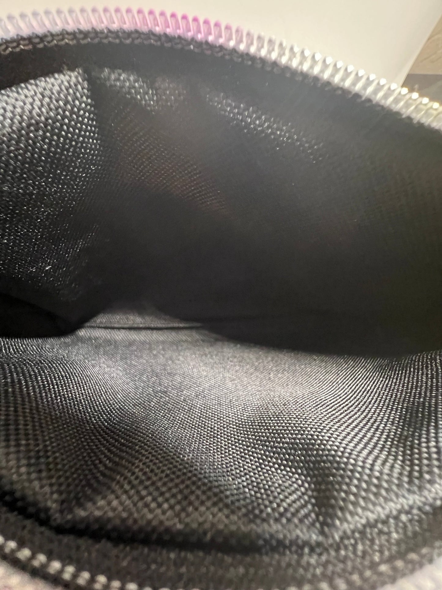 Faux Leather Glitter Mermaid Fabric Makeup Bag! 8.”W x 5.”H