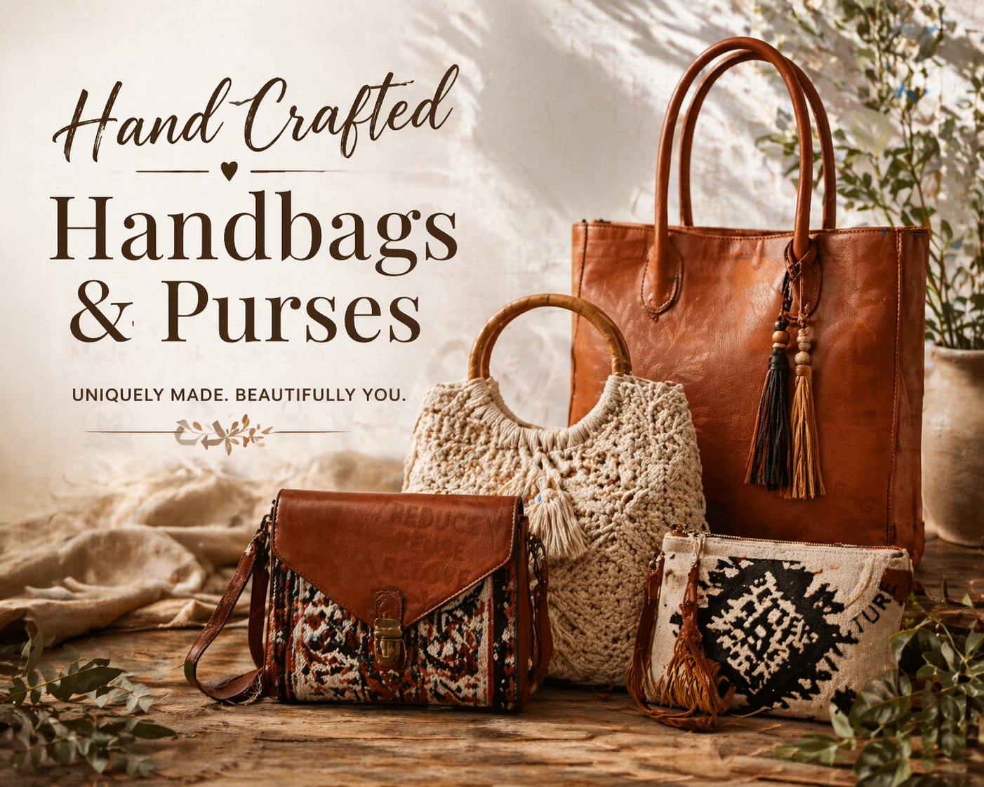 Hand Crafted Handbags & Purses