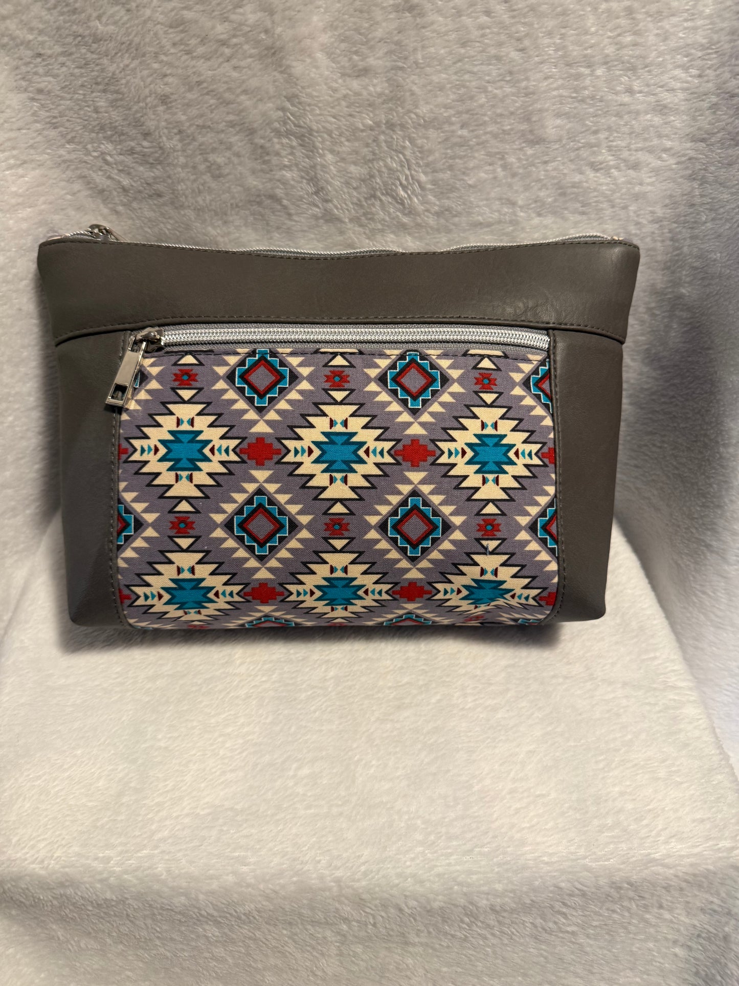 Mesa Gray Handmade Southwestern Cosmetic Bag