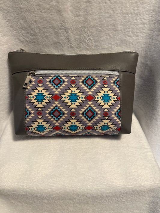 Mesa Gray Handmade Southwestern Cosmetic Bag
