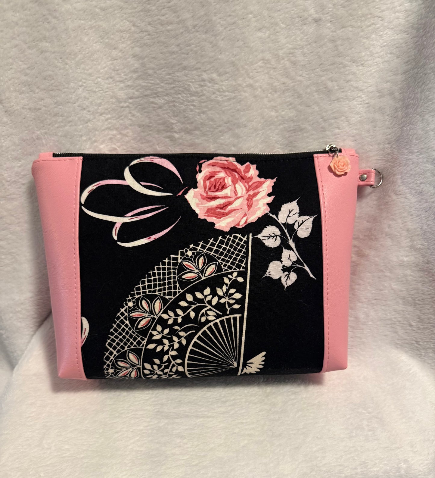 Blush Rose Handmade Cosmetic Bag