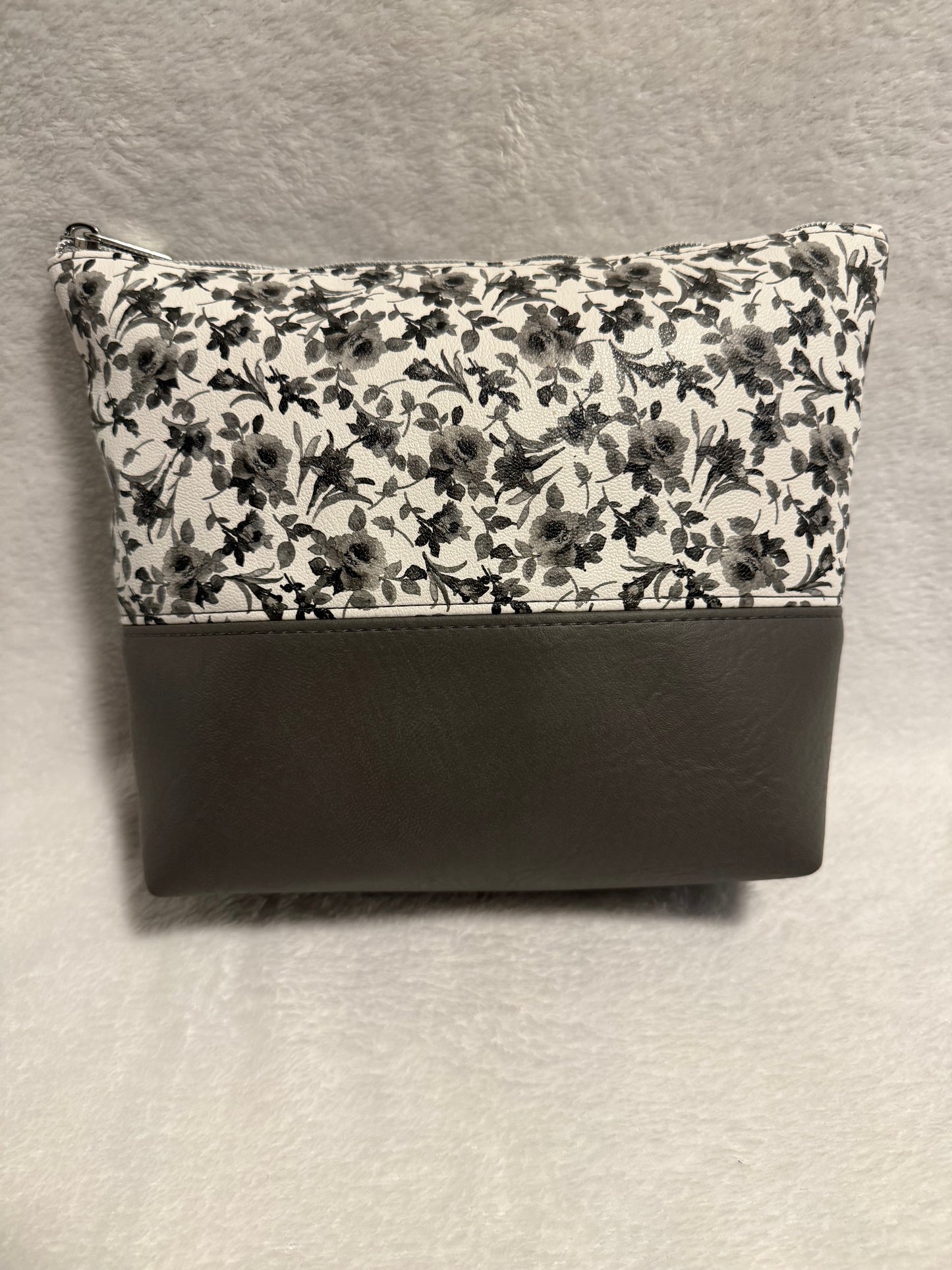 Ink Floral Handmade Makeup & Travel Pouch
