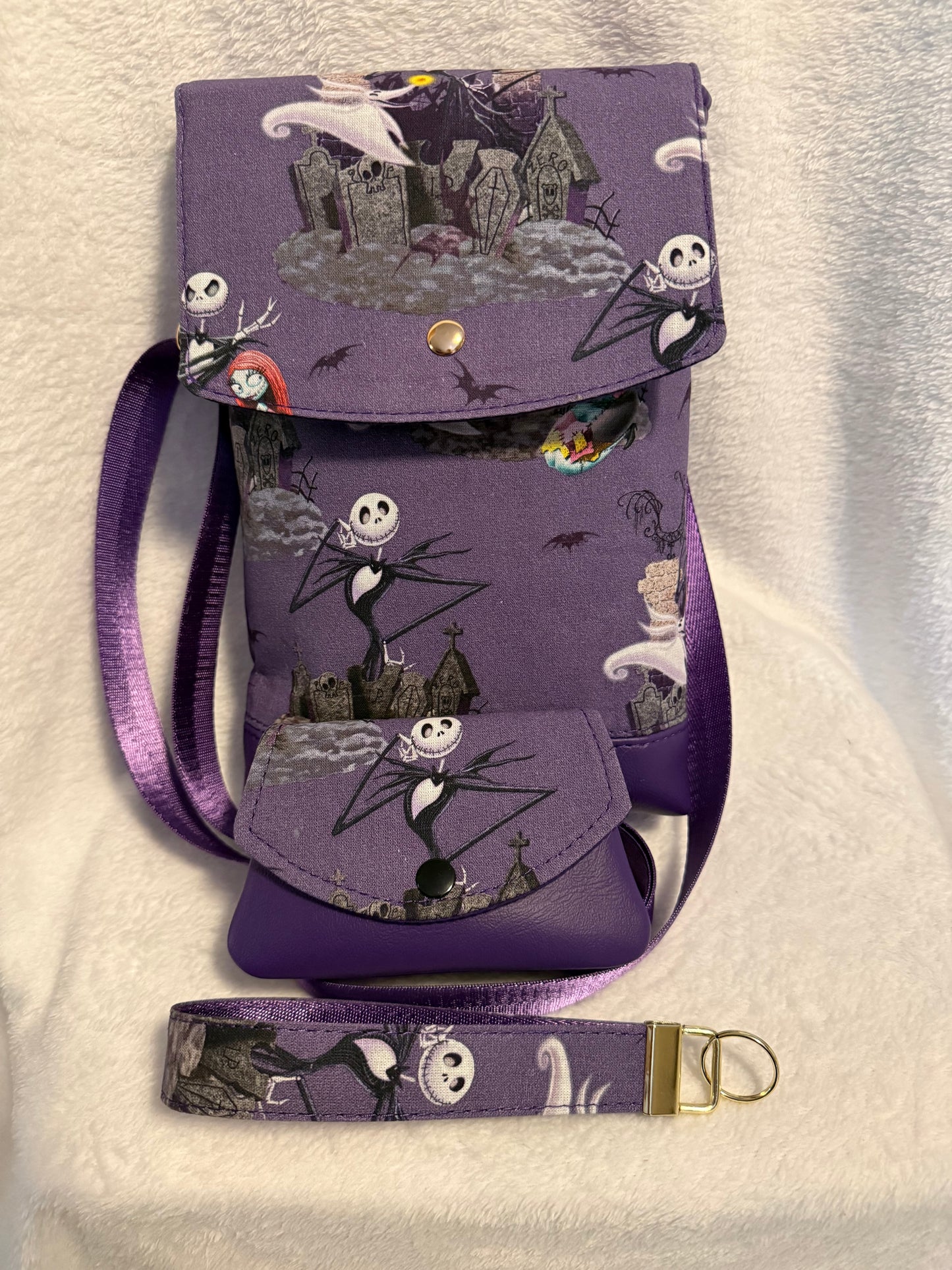 Spooky Town Handmade Halloween Crossbody Bag