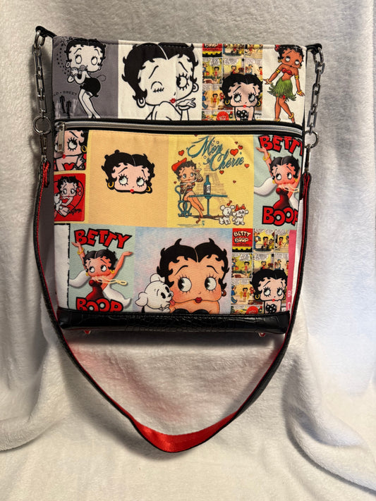 Vintage Cartoon Collage Crossbody Bag