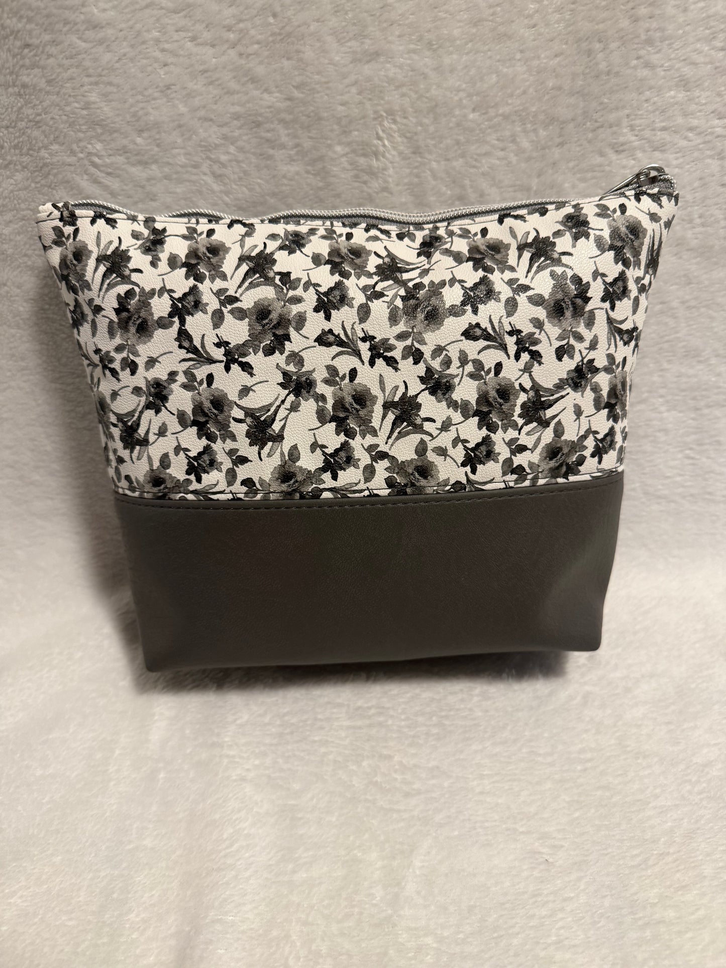 Ink Floral Handmade Makeup & Travel Pouch