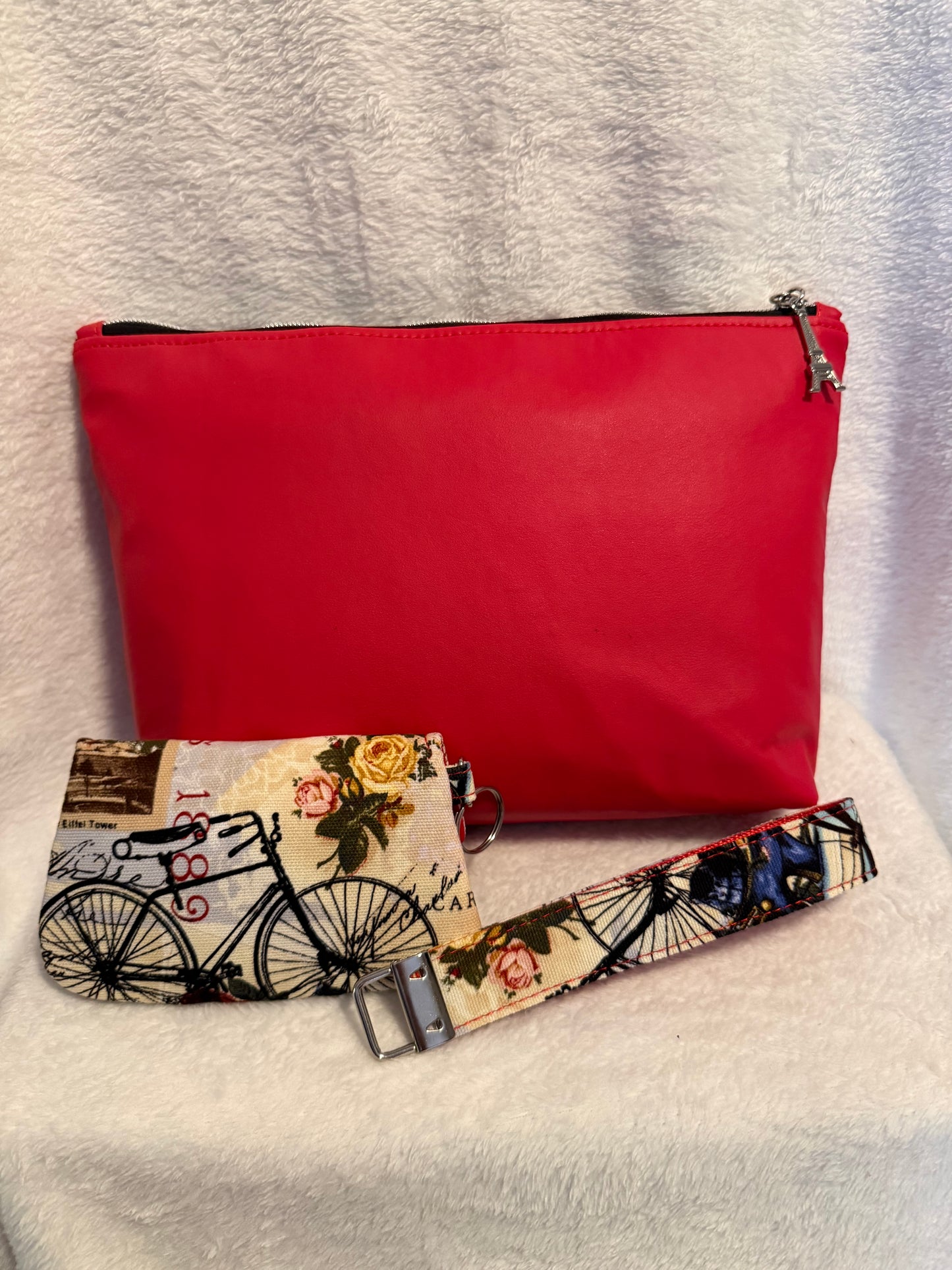 Paris Love Handmade Cosmetic Bag & Pouch Set