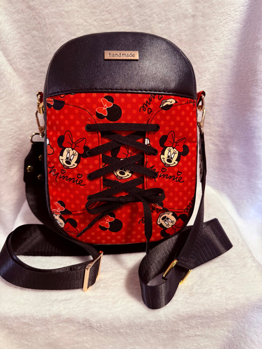 Red Bow Lace Cartoon-Inspired Crossbody Bag