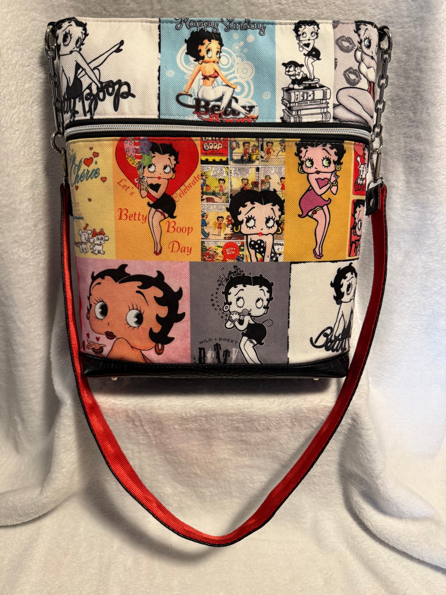 Vintage Cartoon Collage Crossbody Bag