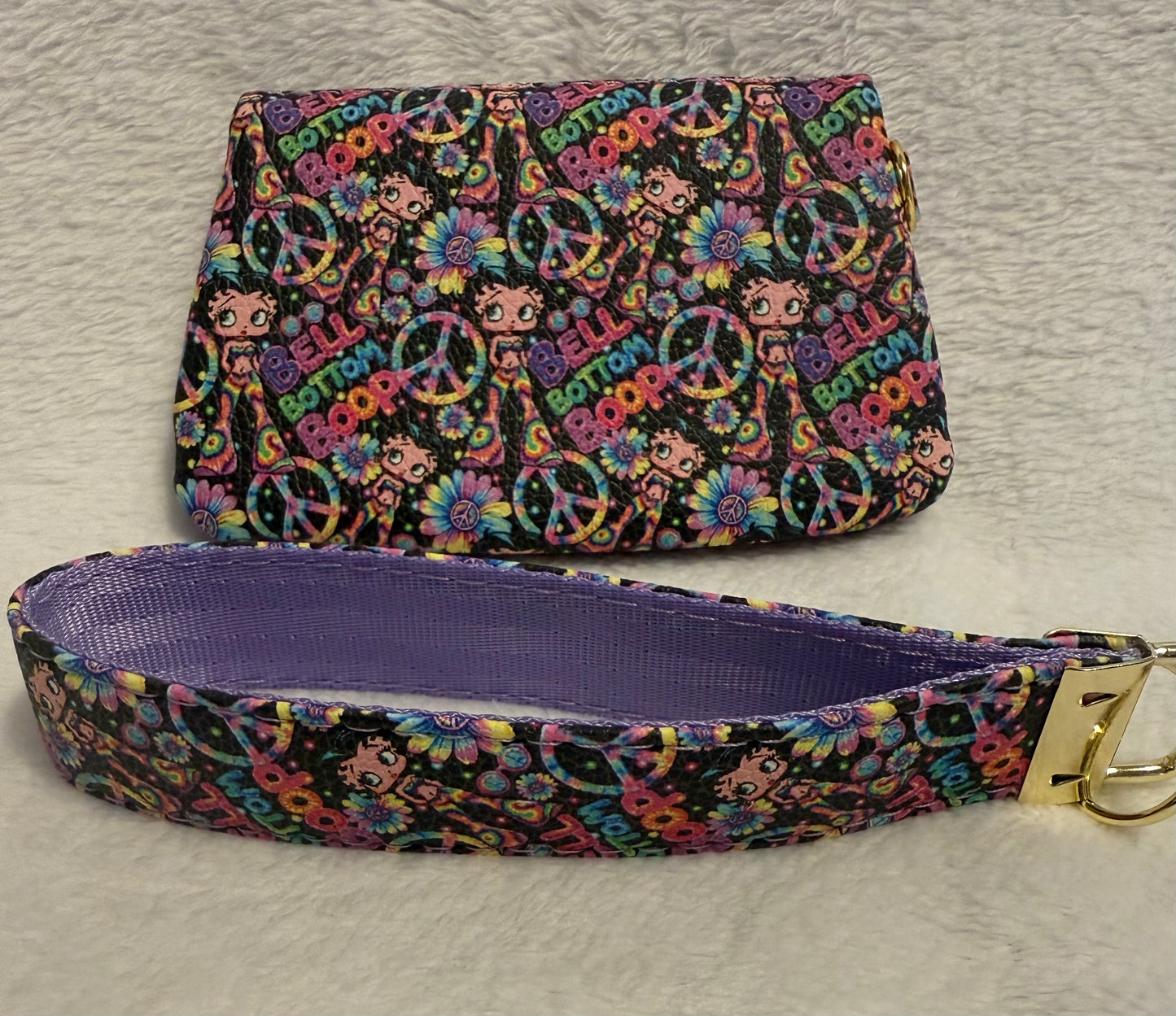 Peace Vibes Handmade Card Holder & Wristlet Set