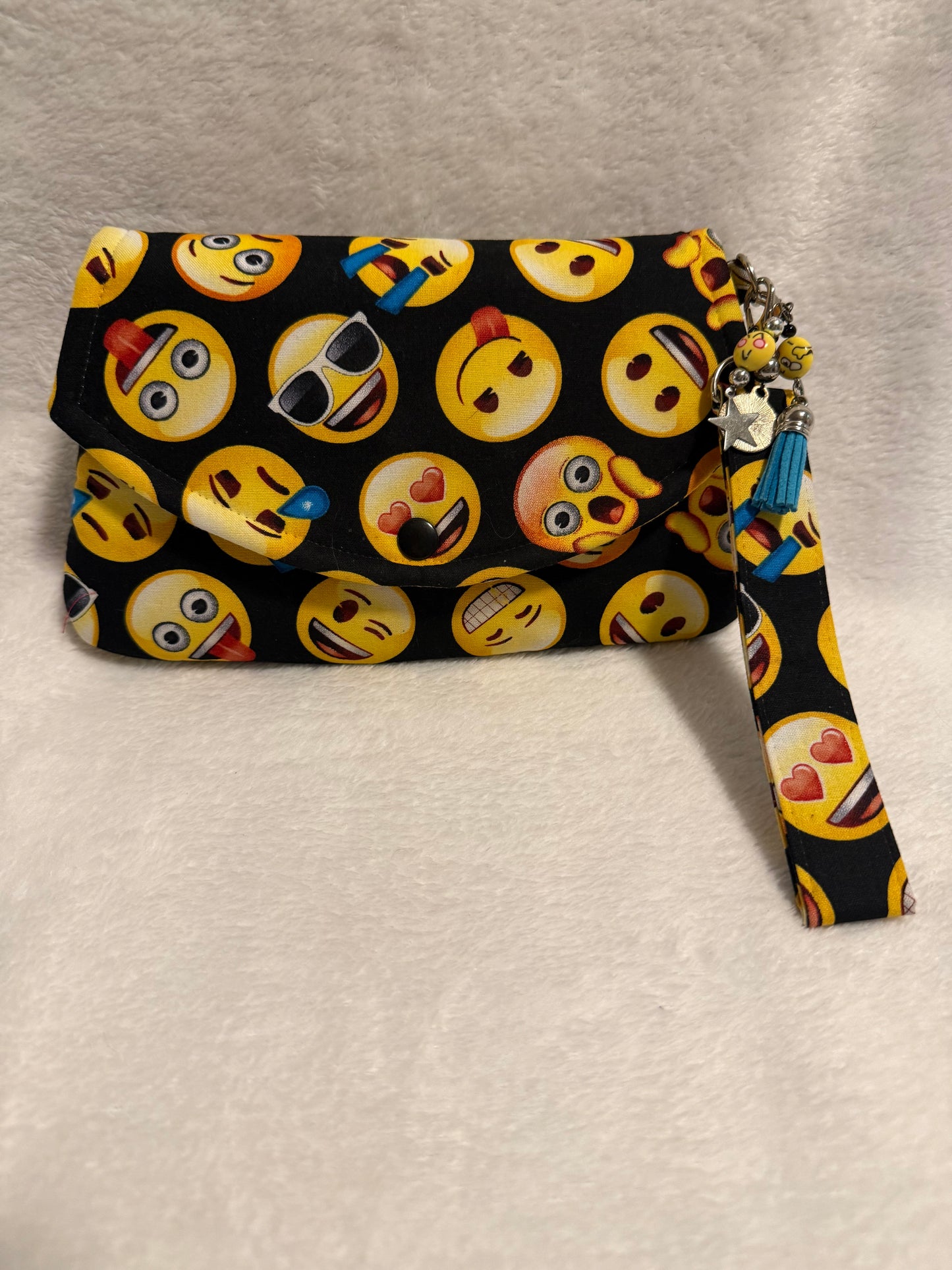 Emoji Vibe Handmade Wristlet Clutch Bag