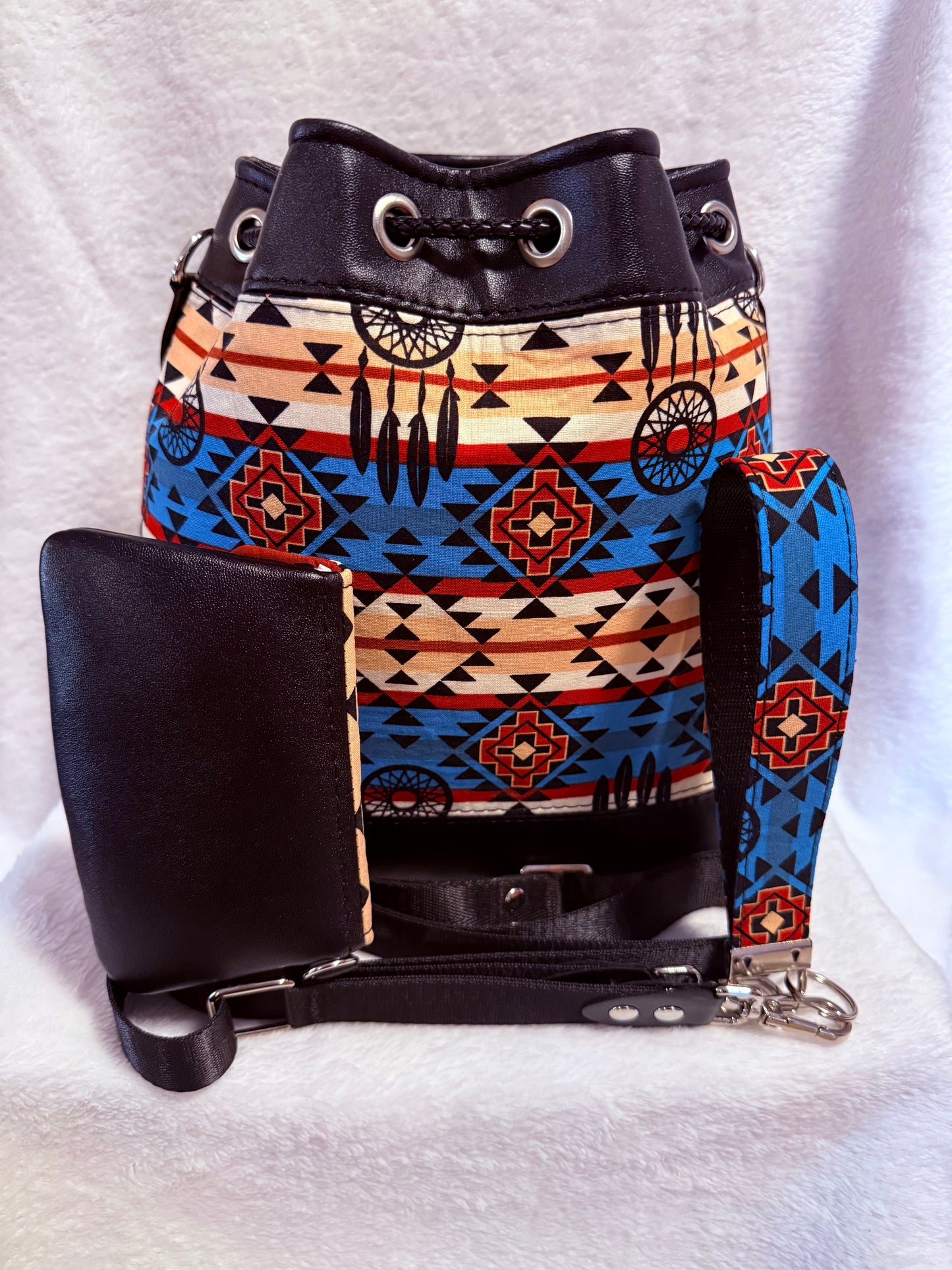 Desert Spirit Handmade Southwestern Bucket Bag Set