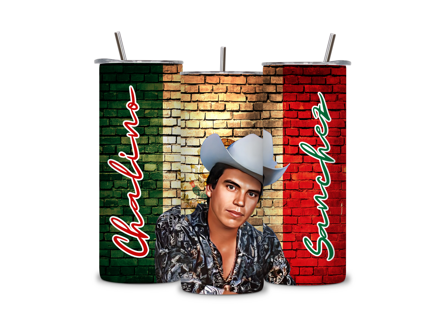 Chalino Sanchez-El Rey del Corrido- 20 oz Skinny Tumbler Stainless Steel