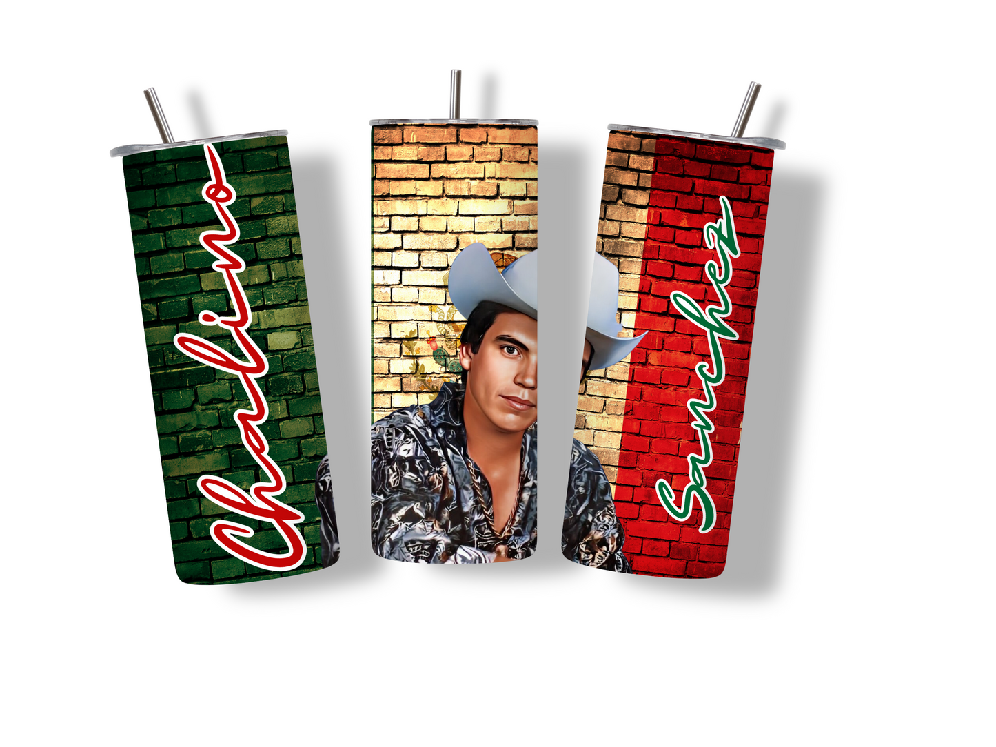 Chalino Sanchez-El Rey del Corrido- 20 oz Skinny Tumbler Stainless Steel
