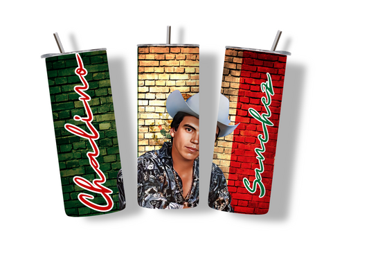 Chalino Sanchez-El Rey del Corrido- 20 oz Skinny Tumbler Stainless Steel