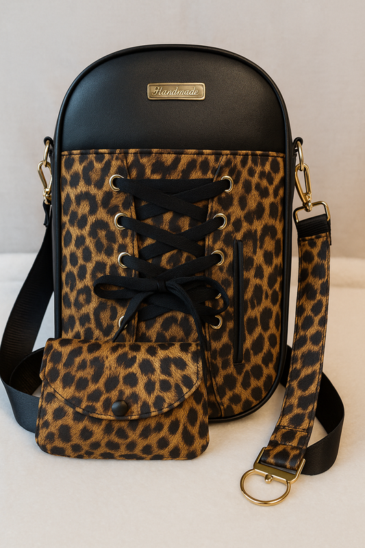Savanna Luxe Leopard Sling Bag Set