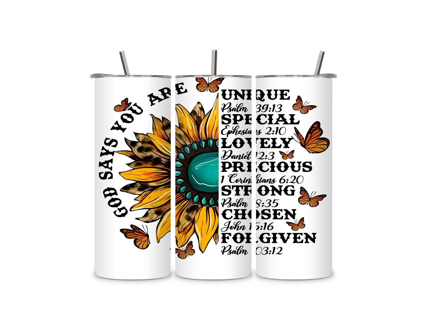 Christian Girl Inspired 20 oz Skinny Tumbler Stainless Steel