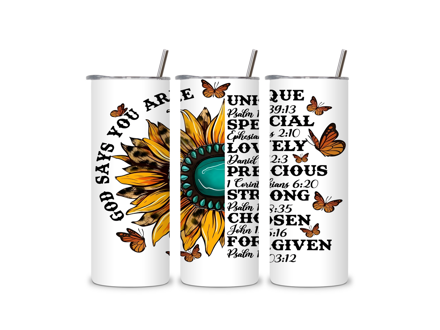 Christian Girl Inspired 20 oz Skinny Tumbler Stainless Steel