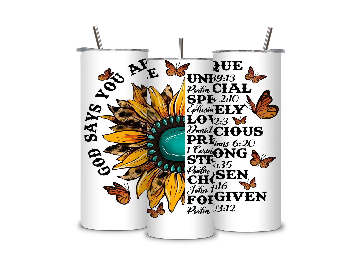 Christian Girl Inspired 20 oz Skinny Tumbler Stainless Steel