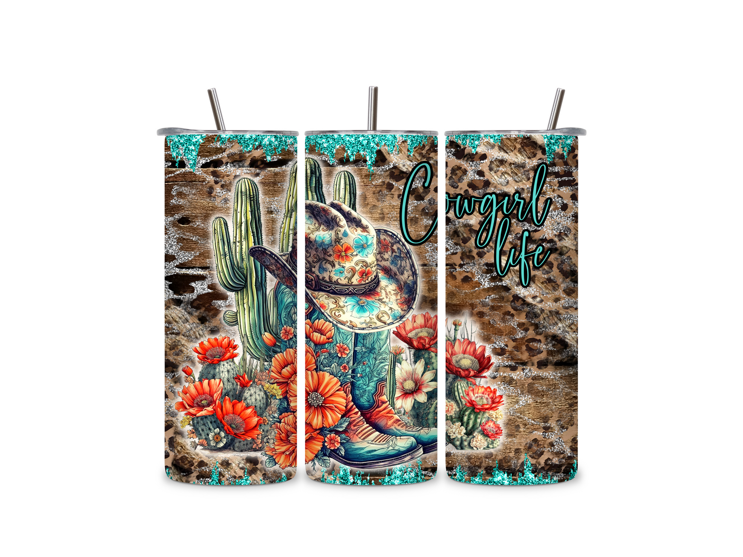 Cowgirl Life 20 oz Skinny Tumbler Stainless Steel