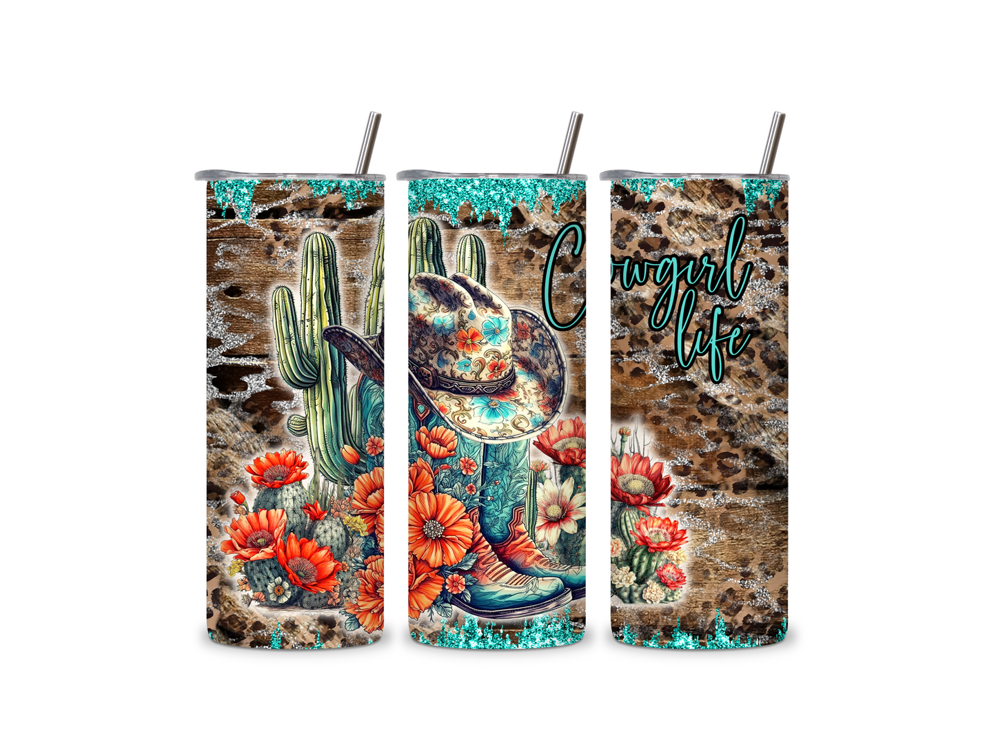 Cowgirl Life 20 oz Skinny Tumbler Stainless Steel