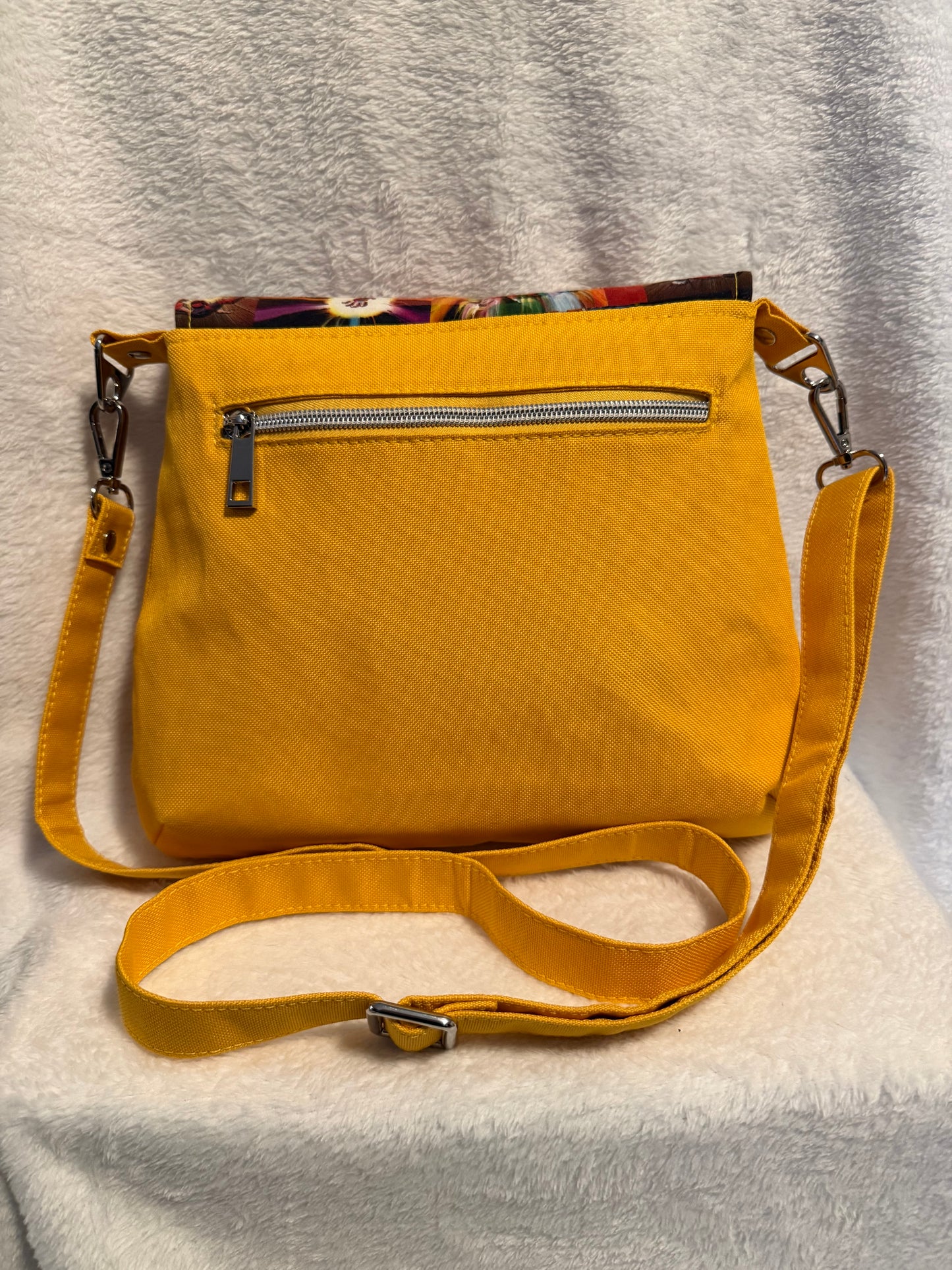 Power Burst Handmade Comic-Inspired Canvas Crossbody Bag