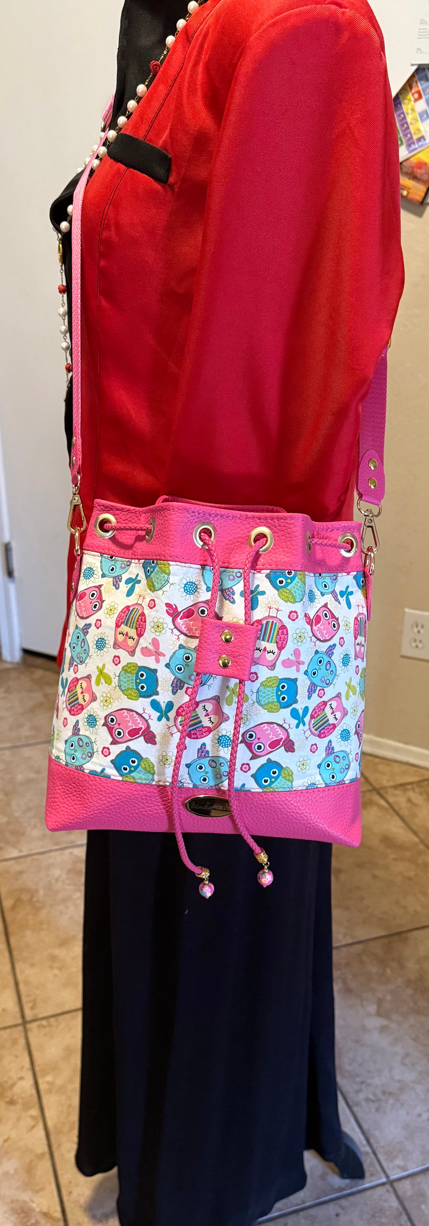 Happy Owl Handmade Bucket Bag Set