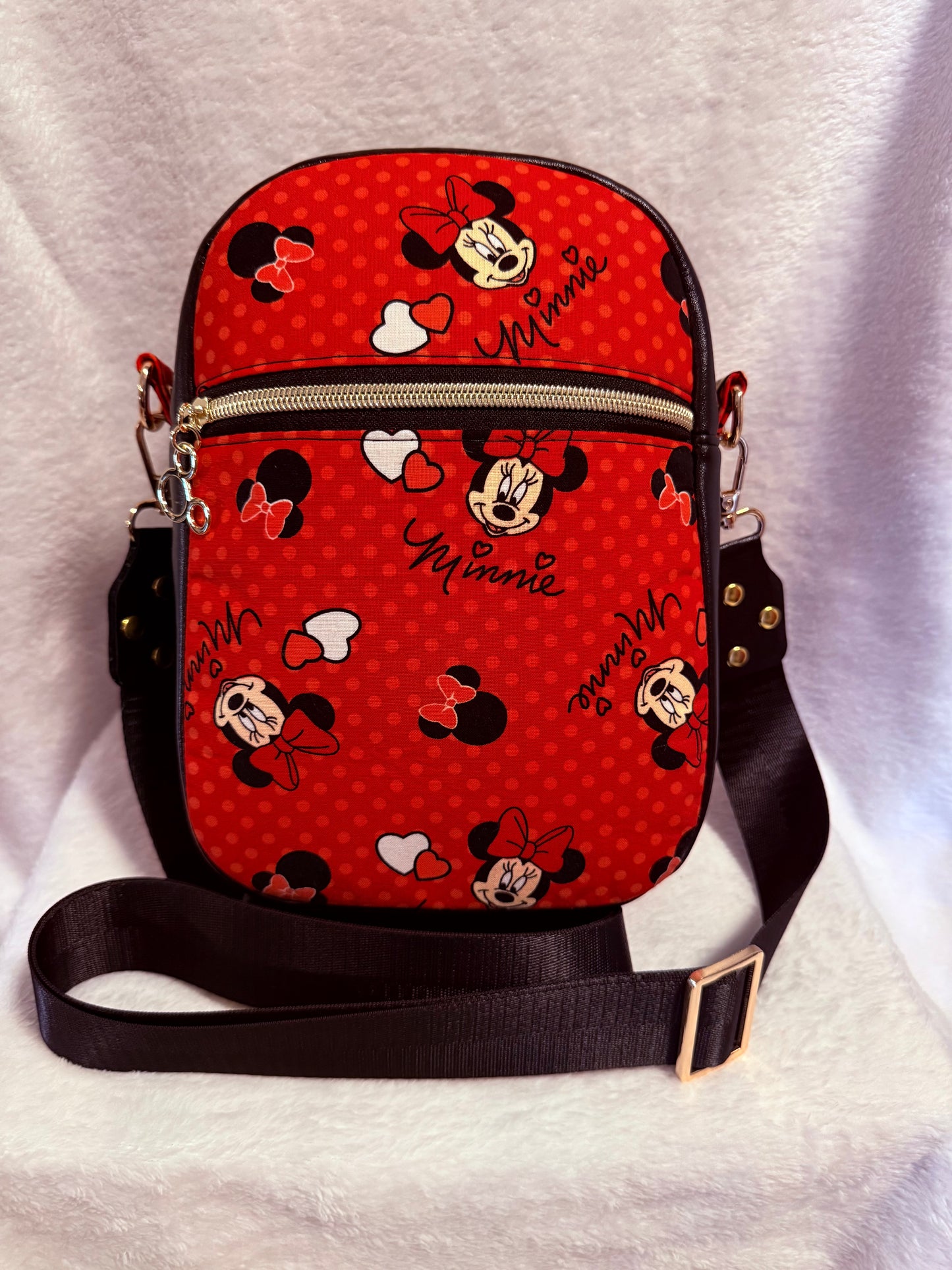 Red Bow Lace Cartoon-Inspired Crossbody Bag