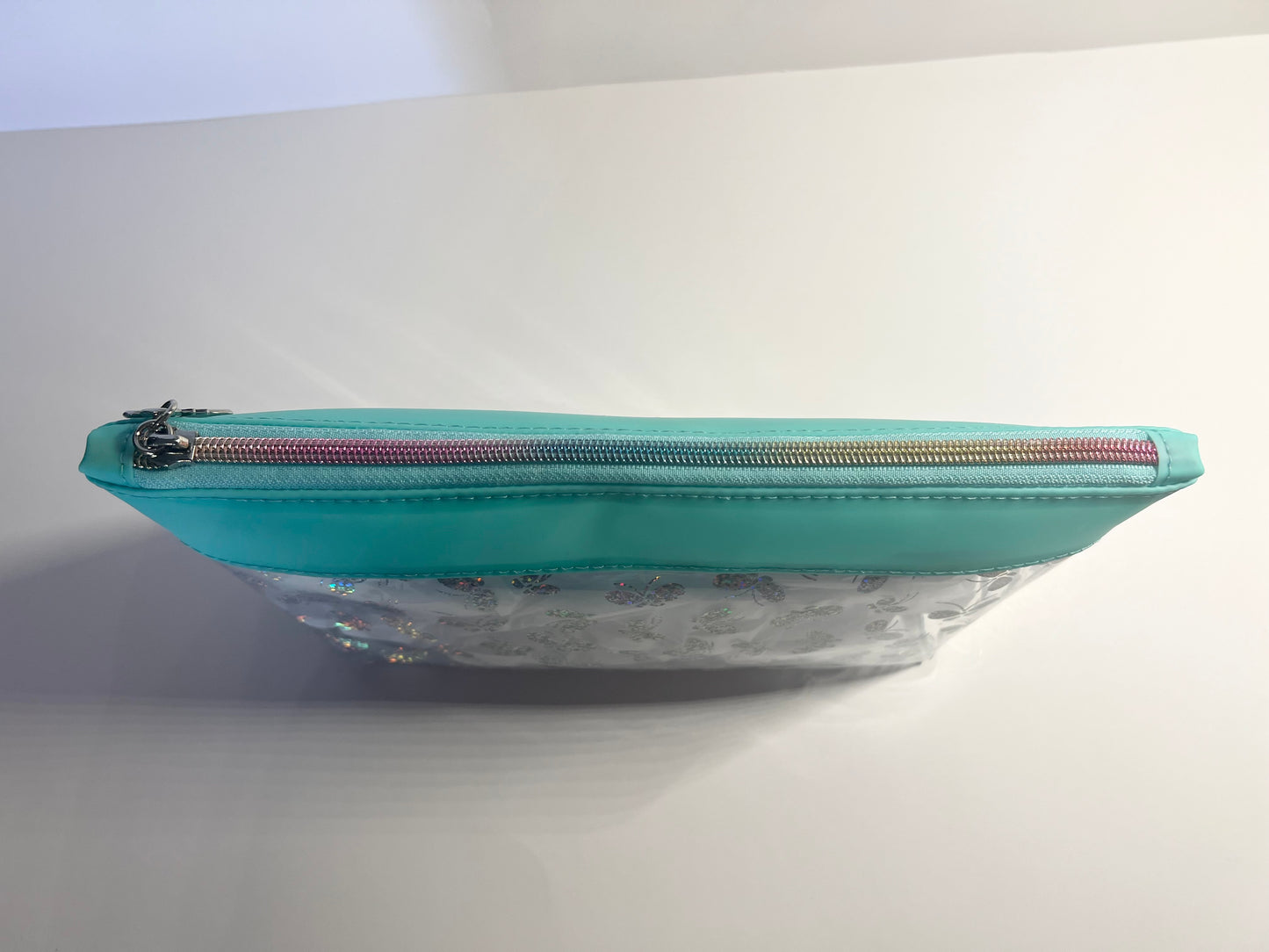 Jelly Fabric Butterfly Print Makeup Bag! 10”W x 5.5”H