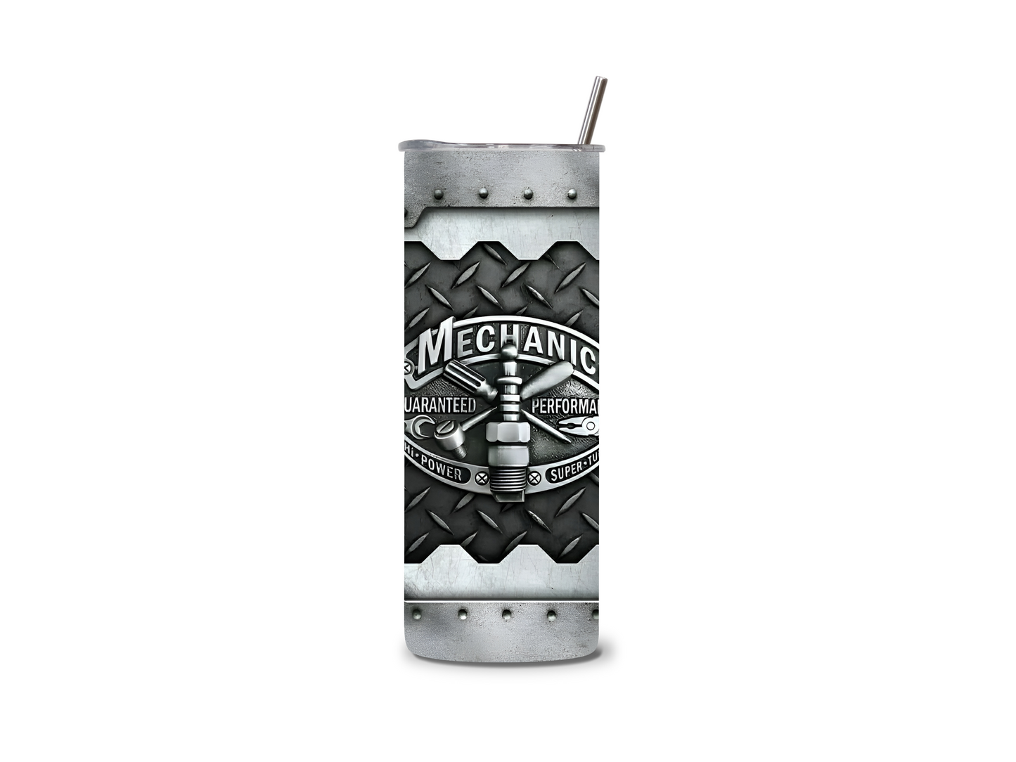 Mechanic Guaranteed Performance 20 oz Skinny Tumbler Stainless Steel