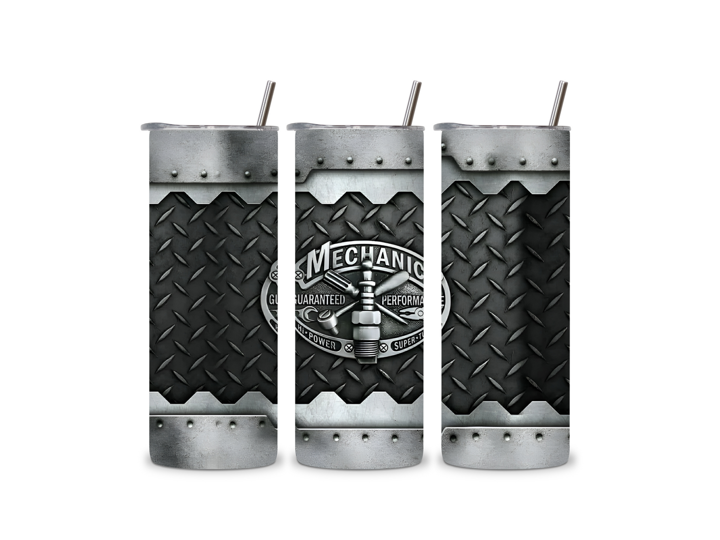 Mechanic Guaranteed Performance 20 oz Skinny Tumbler Stainless Steel