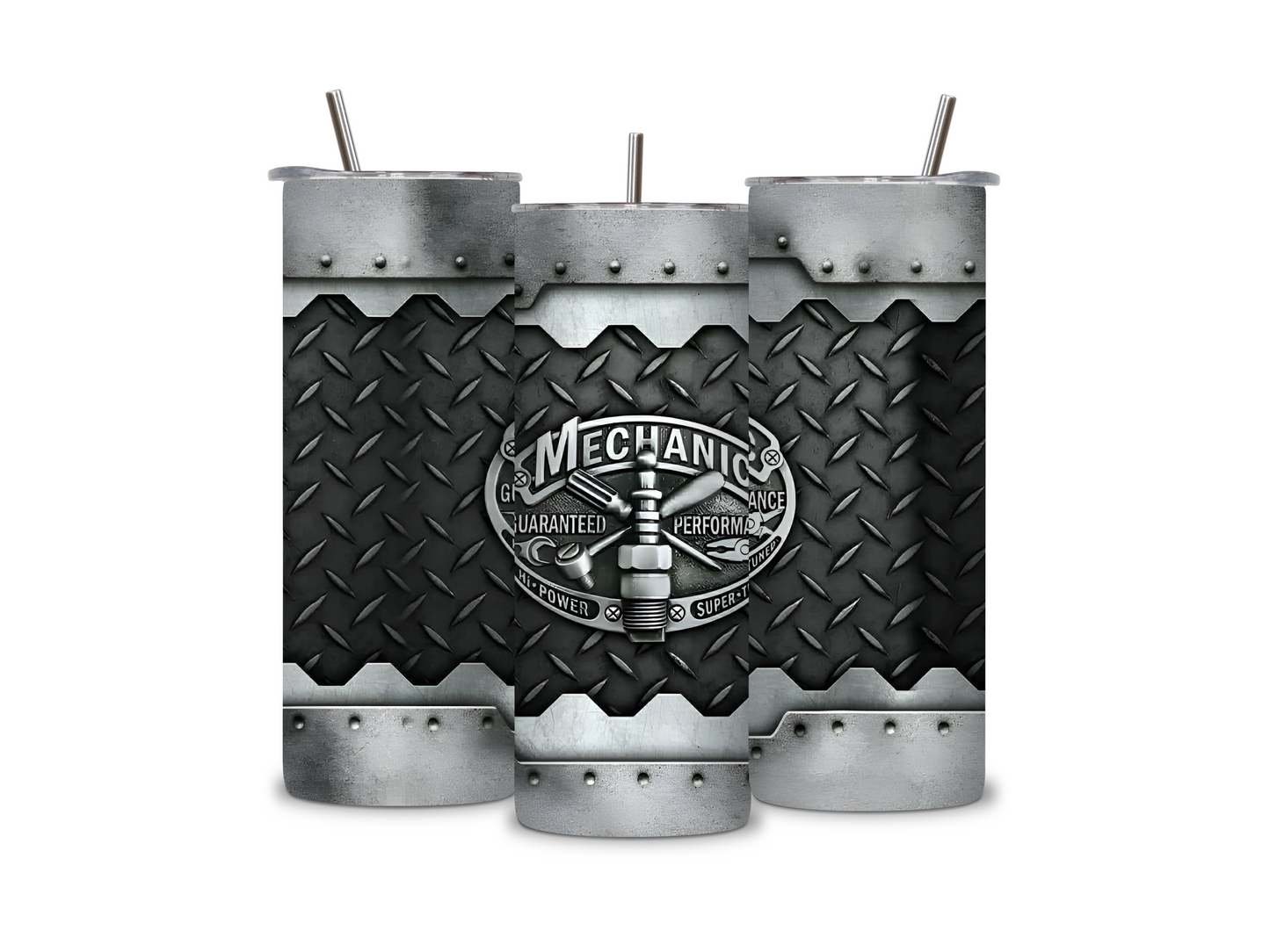 Mechanic Guaranteed Performance 20 oz Skinny Tumbler Stainless Steel