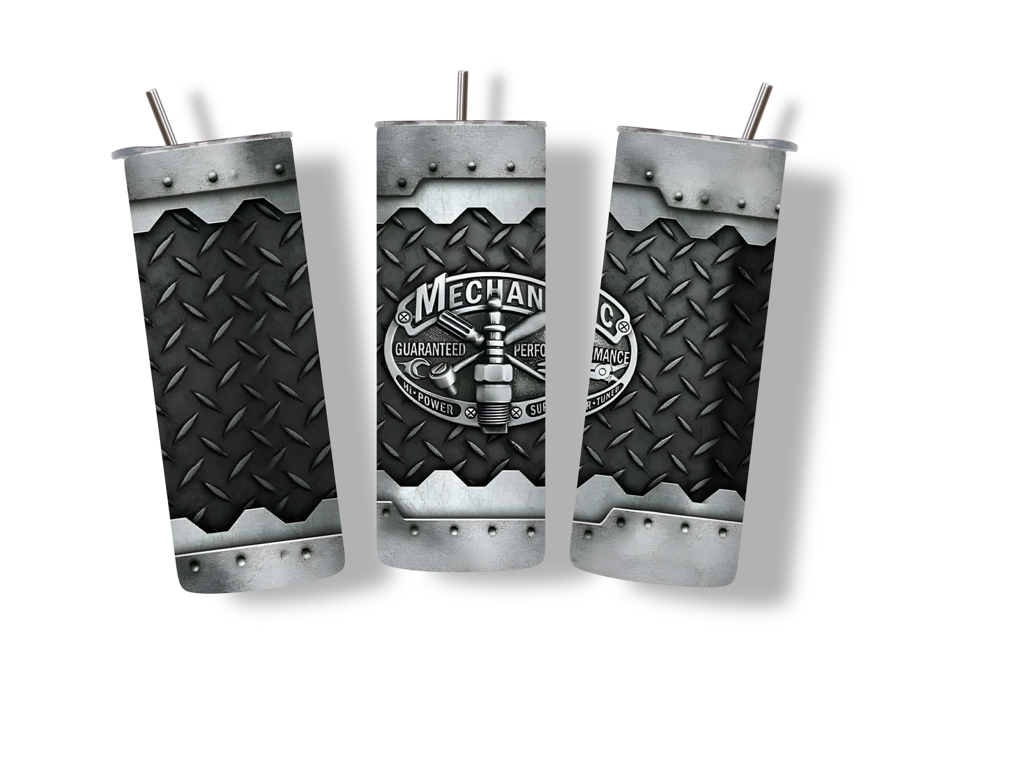 Mechanic Guaranteed Performance 20 oz Skinny Tumbler Stainless Steel