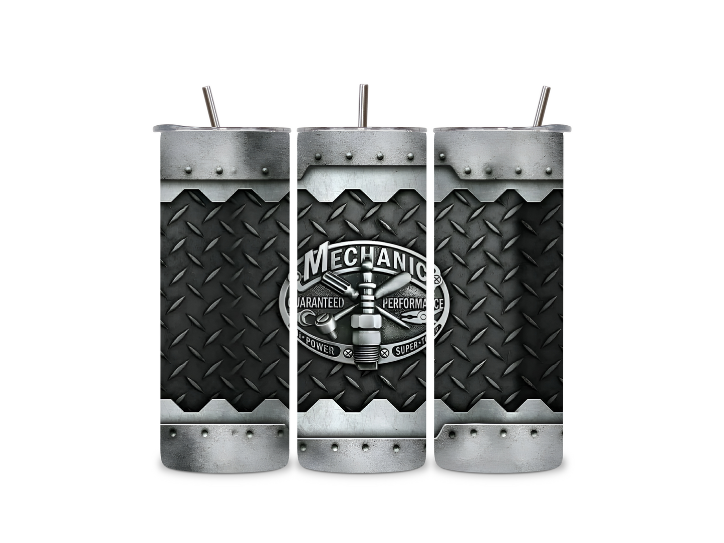 Mechanic Guaranteed Performance 20 oz Skinny Tumbler Stainless Steel