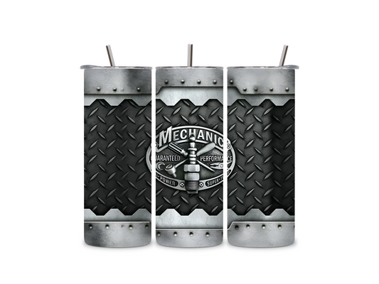Mechanic Guaranteed Performance 20 oz Skinny Tumbler Stainless Steel