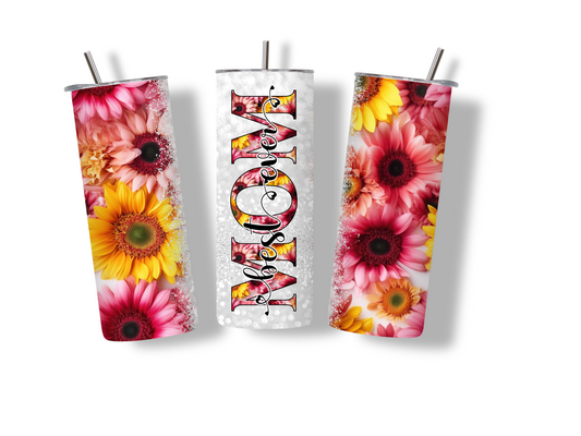 Mom Best Ever 20 oz Skinny Tumbler Stainless Steel