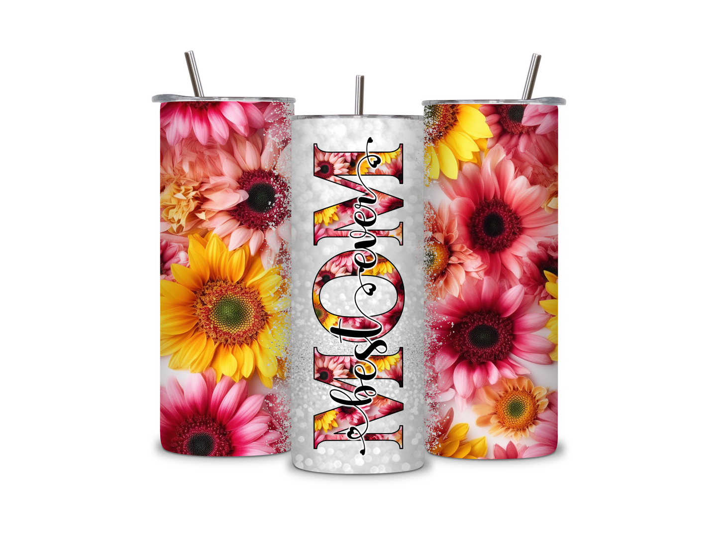 Mom Best Ever 20 oz Skinny Tumbler Stainless Steel