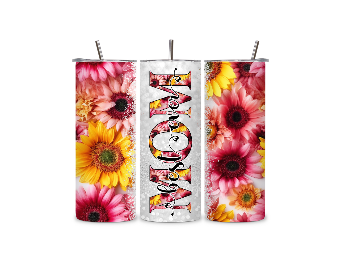 Mom Best Ever 20 oz Skinny Tumbler Stainless Steel