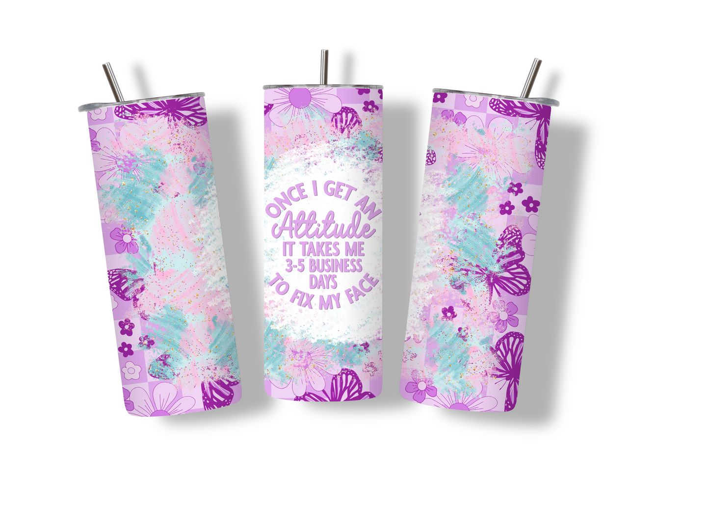 My Face 20 oz Skinny Tumbler Stainless Steel