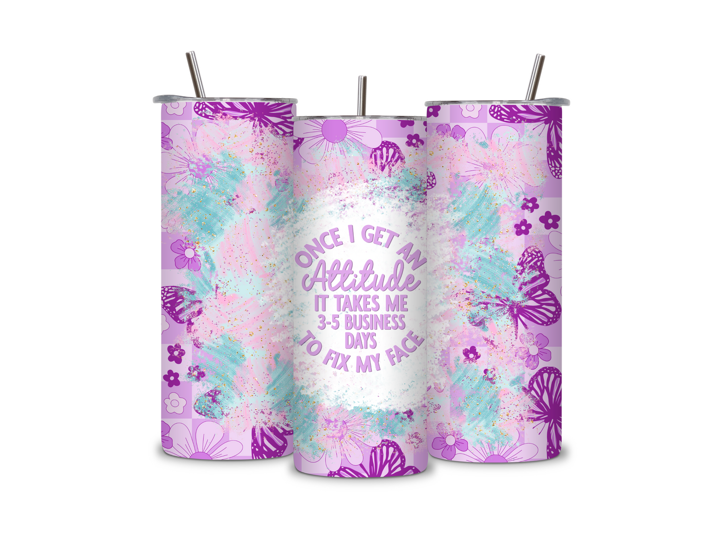 My Face 20 oz Skinny Tumbler Stainless Steel