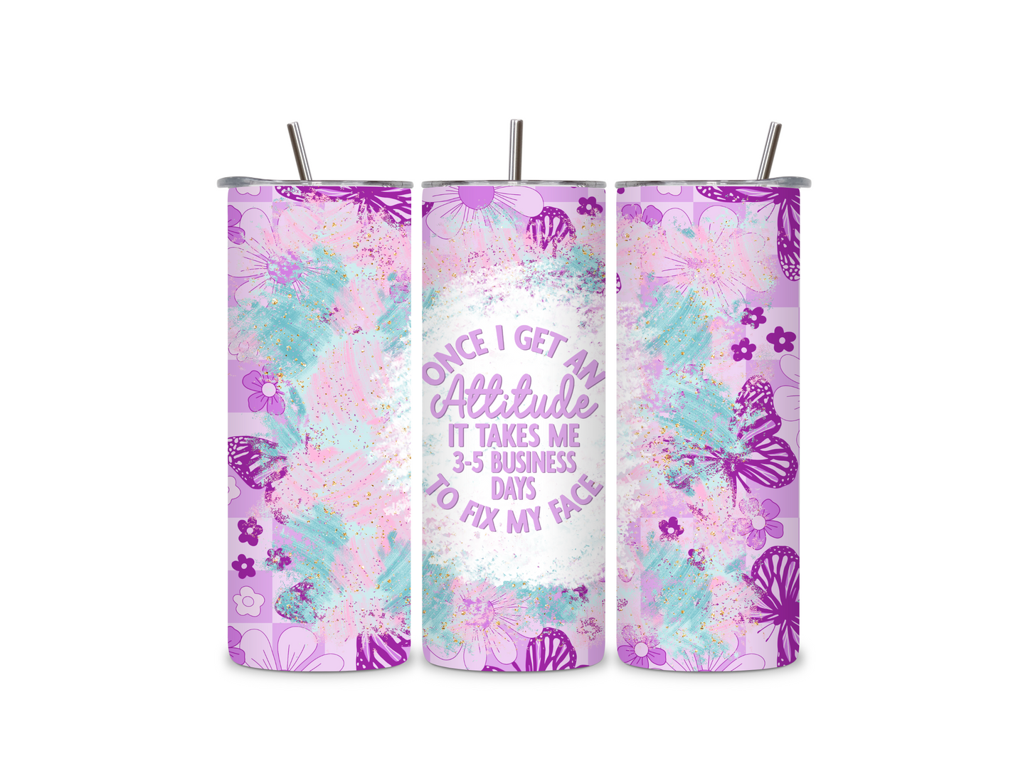 My Face 20 oz Skinny Tumbler Stainless Steel