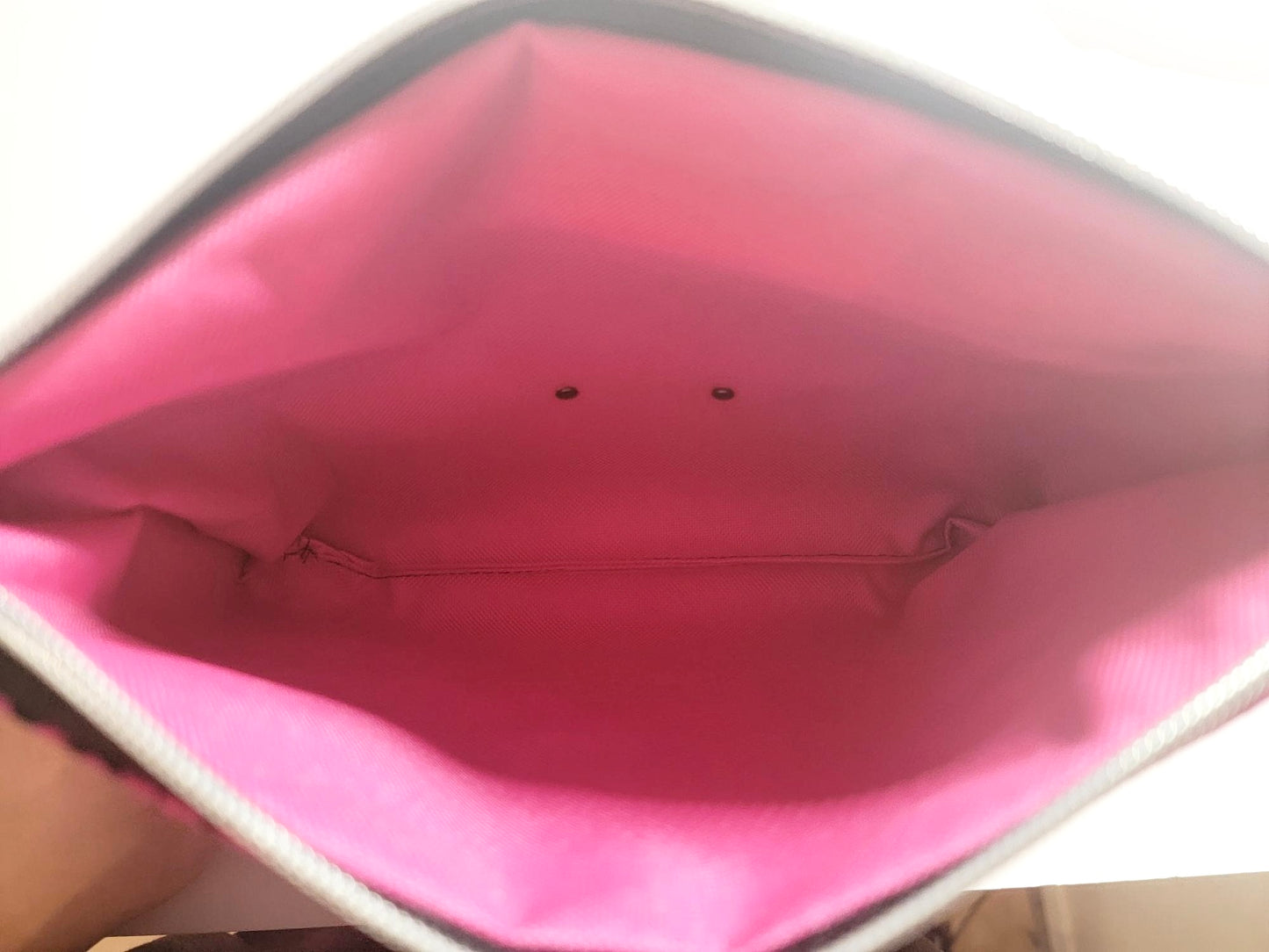 Pink Bandana Print Makeup Bag – 10” x 8” Cotton Cosmetic Pouch