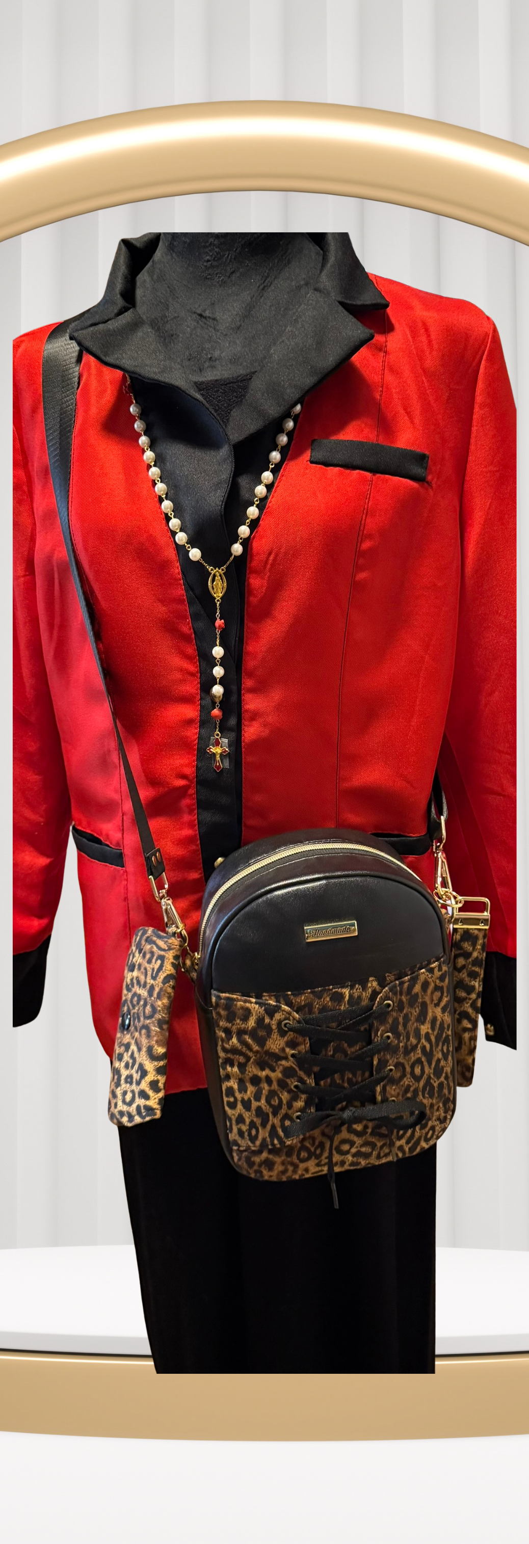 Savanna Luxe Leopard Sling Bag Set