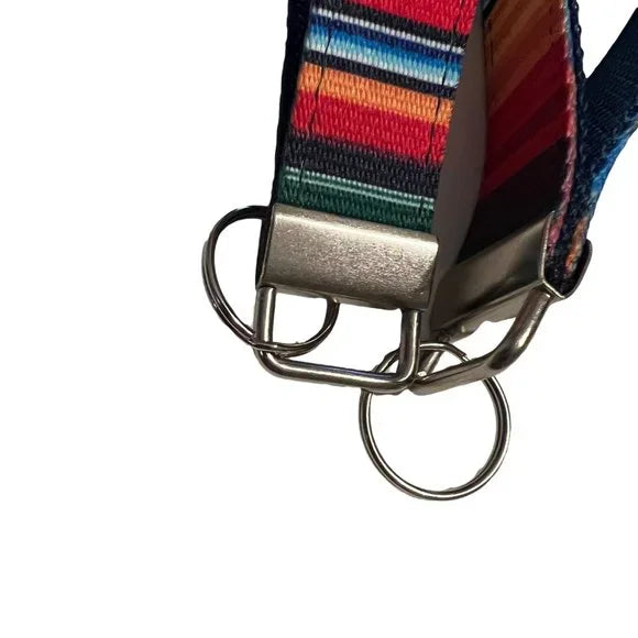 Serape Loop Wrist Key Fob– Navy Lined