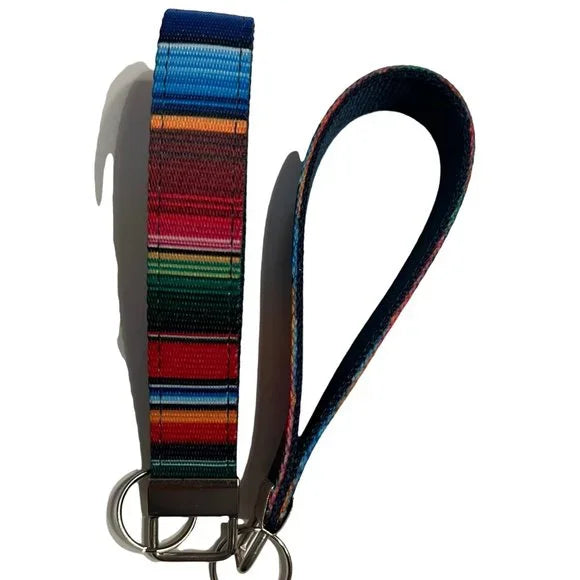Serape Loop Wrist Key Fob– Navy Lined