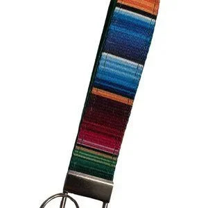 Serape Loop Wrist Key Fob– Green Lined