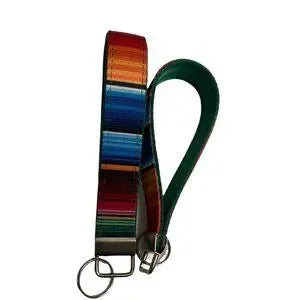 Serape Loop Wrist Key Fob– Green Lined
