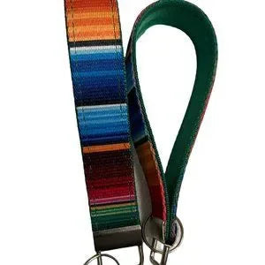 Serape Loop Wrist Key Fob– Green Lined